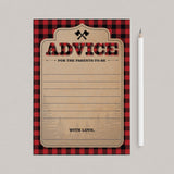 Kraft paper baby shower advice cards for the parents-to-be