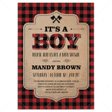 Buffalo Plaid Baby Shower Invitation Templates