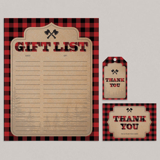 Lumberjack party decor printables by LittleSizzle