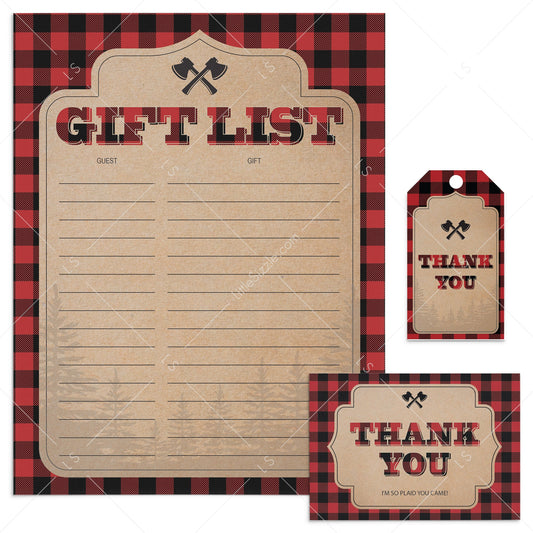 Lumberjack party decor printables by LittleSizzle