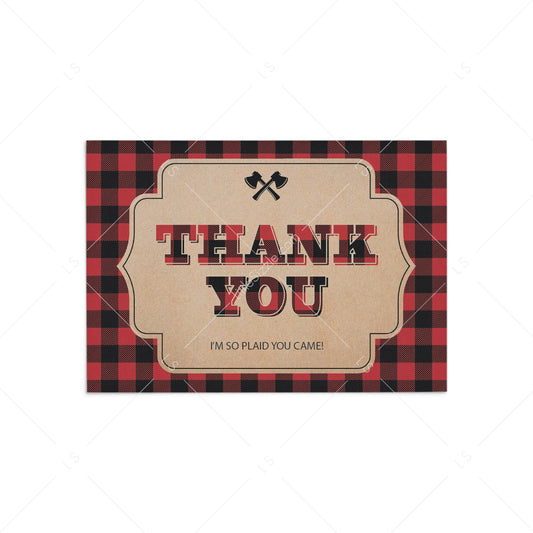 Lumberjack party thank you cards by LittleSizzle