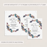 Bohemian Baby Shower Invitation Template