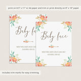Editable baby shower prediction game by LittleSizzle