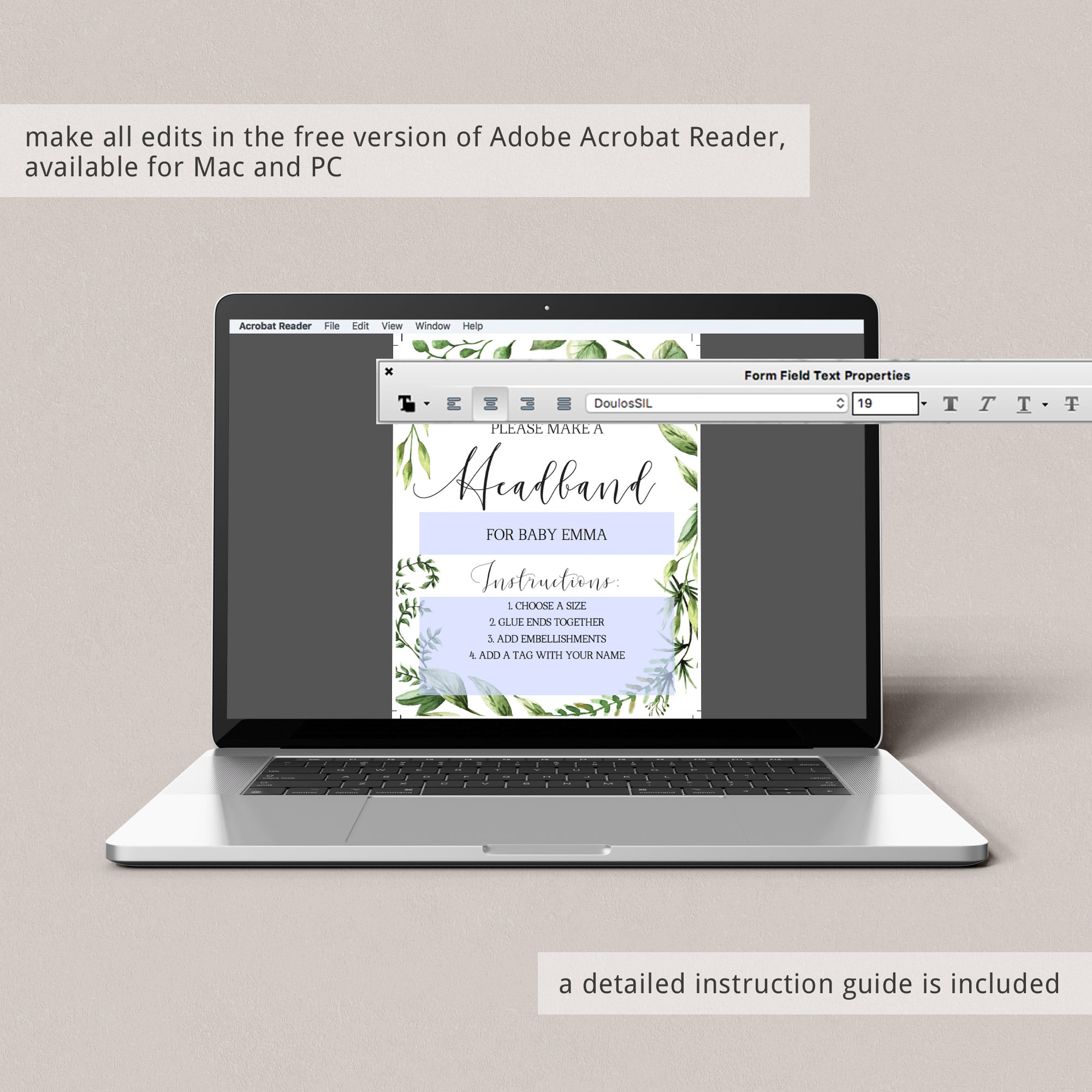 Green make a headband sign template by LittleSizzle