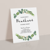 Green wreath baby shower decor printable by LittleSizzle