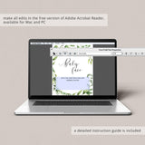 Botanical Baby Shower Game Baby Faces Printable Sign