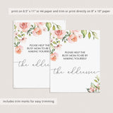 Blush flowers baby shower decorations by LittleSizzle