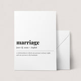 Marriage Definition Print Instant Download