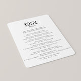 1952 Trivia with Answers Printable