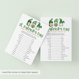 Fun St Patrick's Day Game Irish Slang Words Match Up with Answers