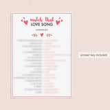Printable & Virtual Match That Love Song Game Download