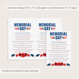 Printable Memorial Day Quiz with Answer Key