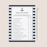 Adult Ever or Never Birthday Party Game for Him by LittleSizzle