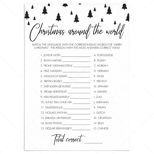 Holiday Party Game Merry Christmas Around The World by LittleSizzle