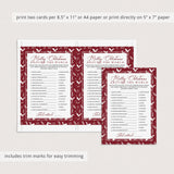 Fun Christmas Language Game Instant Download