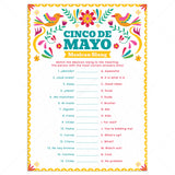 Cinco de Mayo Game Mexican Slang Match Up with Answer Key by LittleSizzle