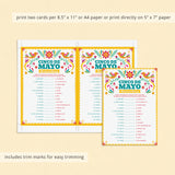 Cinco de Mayo Game Mexican Slang Match Up with Answer Key