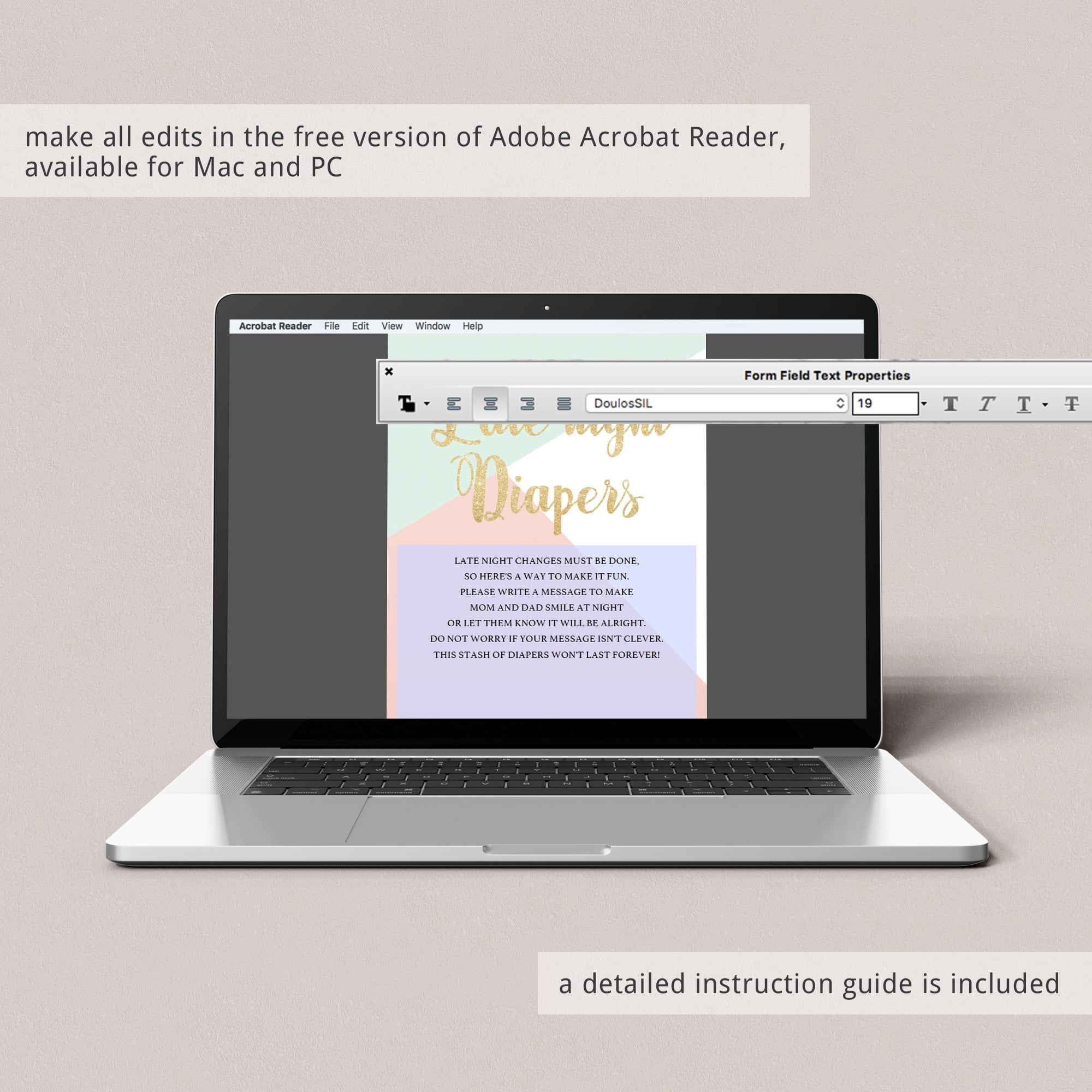 Geometric baby shower game printable pink and mint by LittleSizzle