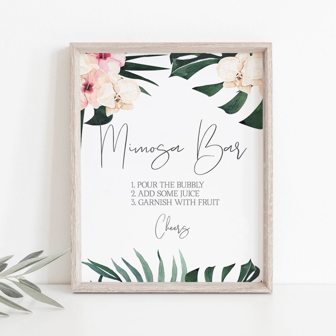 Watercolor green leaf party decor by LittleSizzle