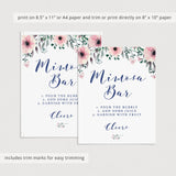 Pink floral bubbly bar sign printable by LittleSizzle