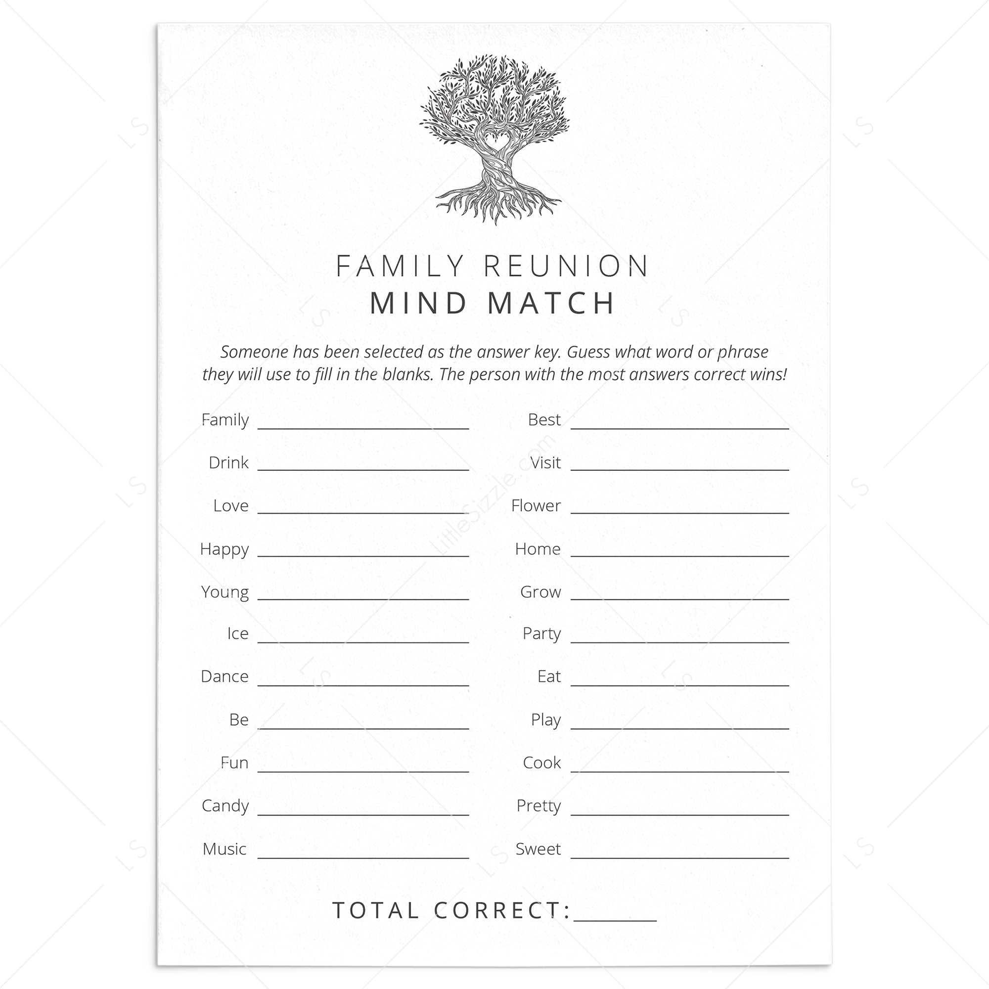 Fun Family Reunion Game for Large Groups by LittleSizzle