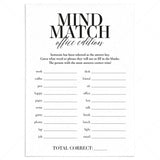 Office Party Game for Large Groups Mind Match Printable by LittleSizzle