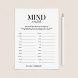 Group Icebreaker Game Mind Match Printable by LittleSizzle