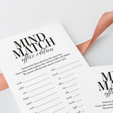Office Party Game for Large Groups Mind Match Printable
