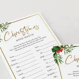 Christmas Icebreaker Game Mind Match Printable