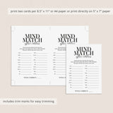 Office Party Game for Large Groups Mind Match Printable
