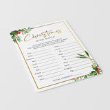 Christmas Icebreaker Game Mind Match Printable