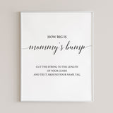 How Big Is Mommy's Bump Game Simple Baby Shower Printable
