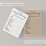 Rustic baby shower emoji pictionary instant download by LittleSizzle
