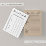 Rustic baby word scramble printable by LittleSizzle