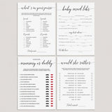 Simple Baby Shower Games Package Printable by LittleSizzle