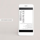 Simple bridal shower evite template minimal by LittleSizzle