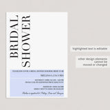 Editable bridal party invite template black and white by LittleSizzle