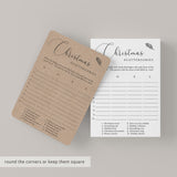 Printable Kraft Christmas Game Scattergories