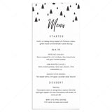 Minimal Christmas Menu Card Template by LittleSizzle