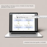 Minimal Display Shower Insert Card Instant Download