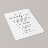 Calligraphy Shower by Mail Invitation Editable Template