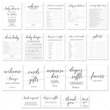 Minimalist Baby Shower Complete Bundle 19 Printables by LittleSizzle