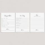 Modern Baby Shower Advice, Wishes and Predictions Cards by LittleSizzle