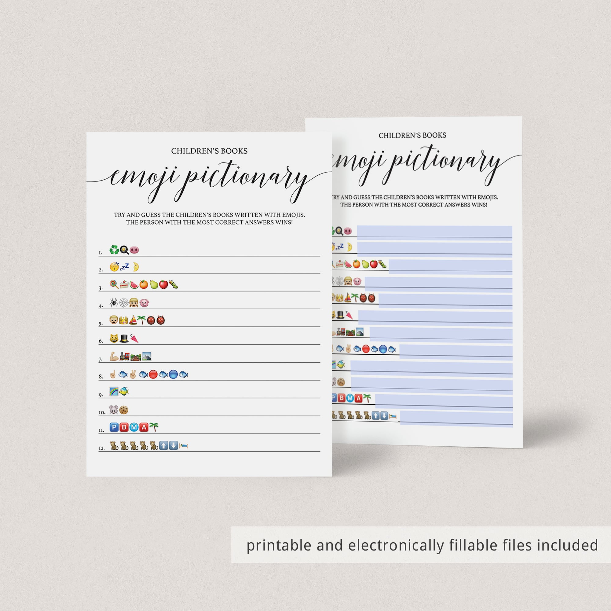 Minimalist zoom baby shower game by LittleSizzle