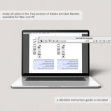 Black and white bridal shower invite editable template by LittleSizzle