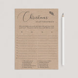 Printable Kraft Christmas Game Scattergories by LittleSizzle