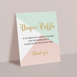 Baby shower diaper raffle printable by LittleSizzle