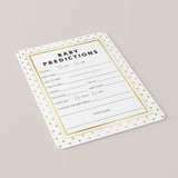 Gold Baby Prediction Game Printable