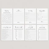 Modern Minimalist Baby Shower Games Bundle Printable by LittleSizzle
