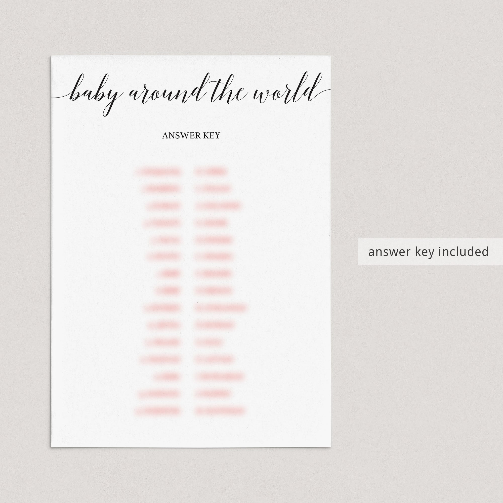 Baby shower games answers by LittleSizzle